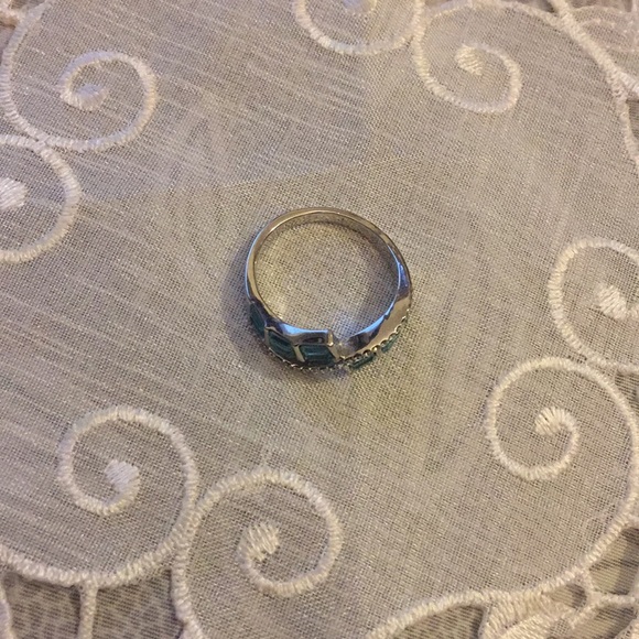 Terquoise  cube stones sliver color ring - Picture 4 of 4